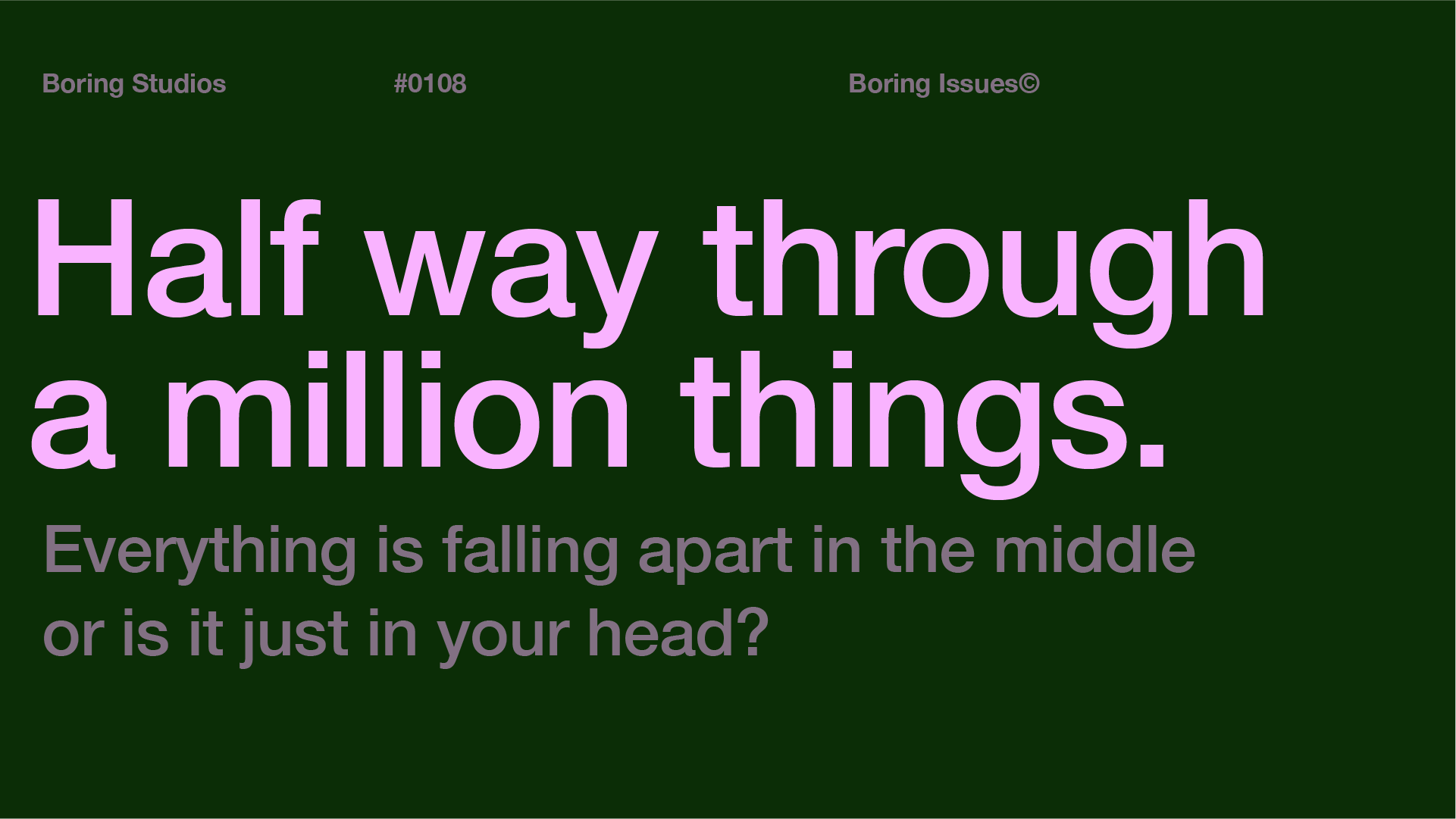 The chaos of life (with Eden)