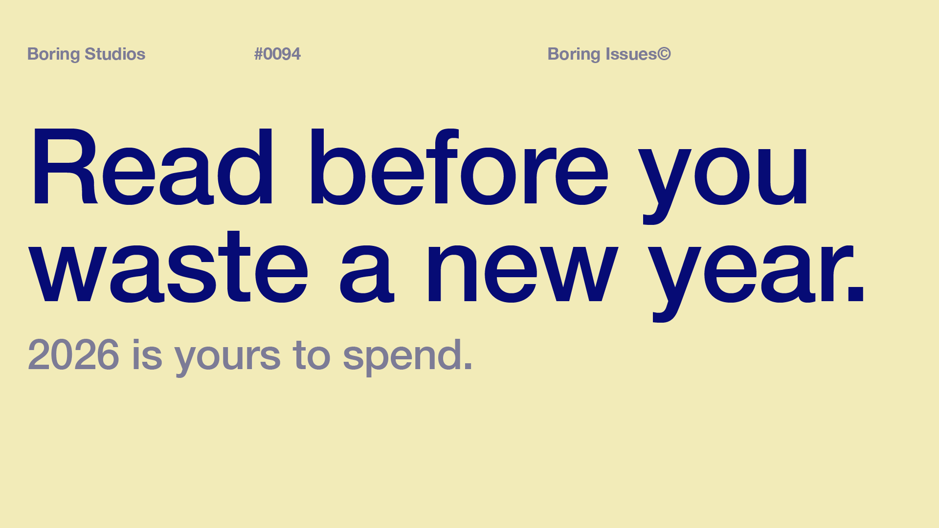 A Week Feels Long Until a Year Disappears