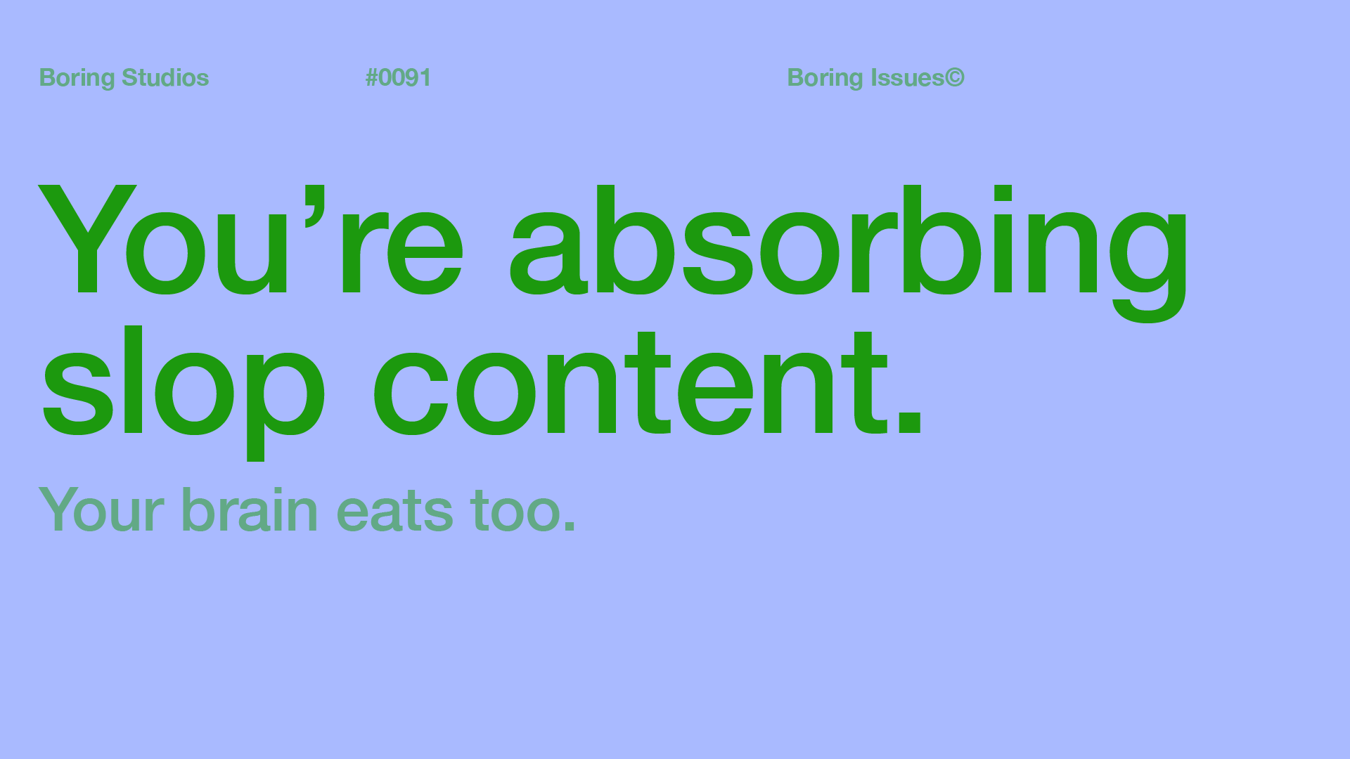 A content detox (sort of)