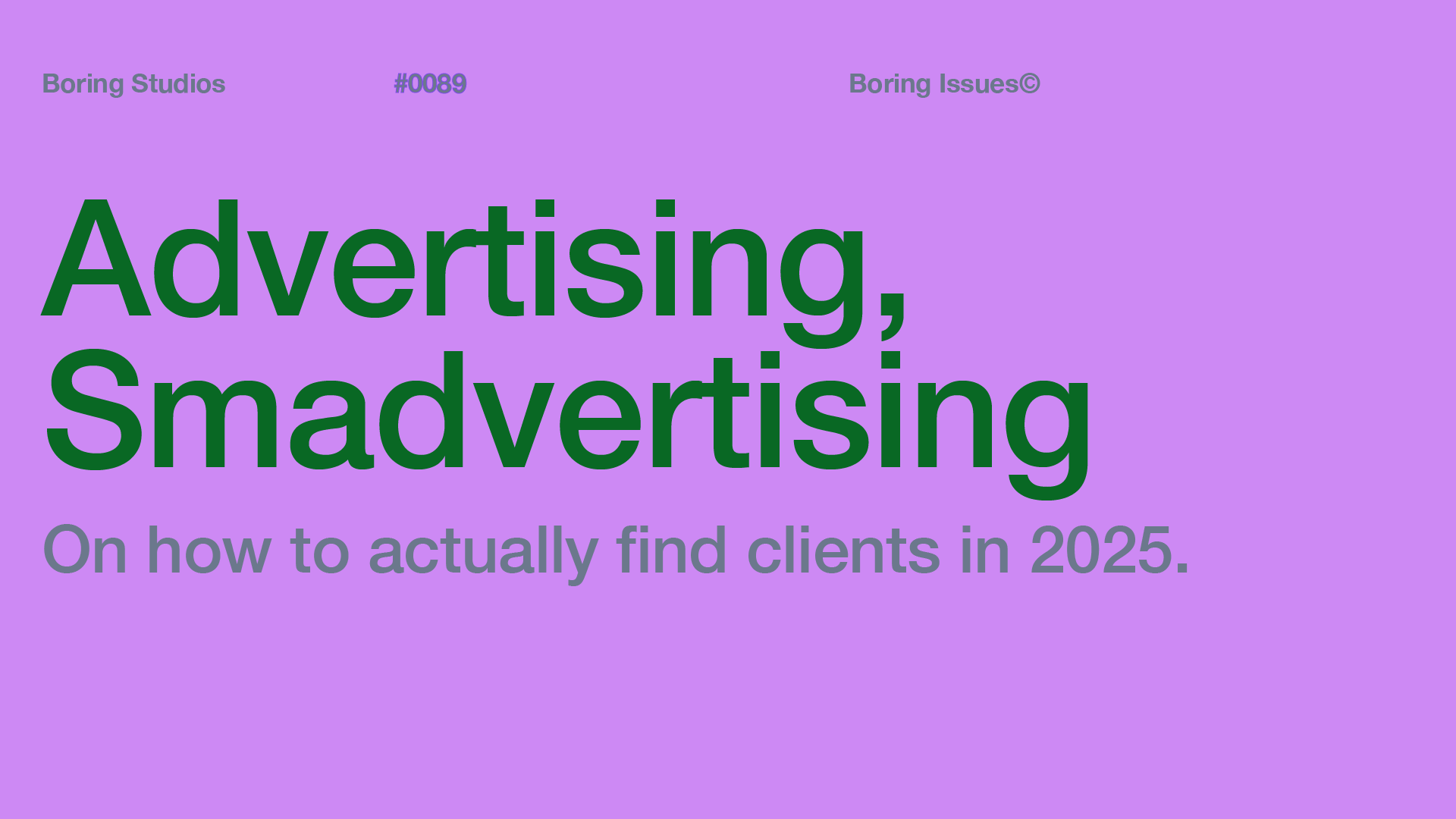 Where’s all the clients? Let's find some.