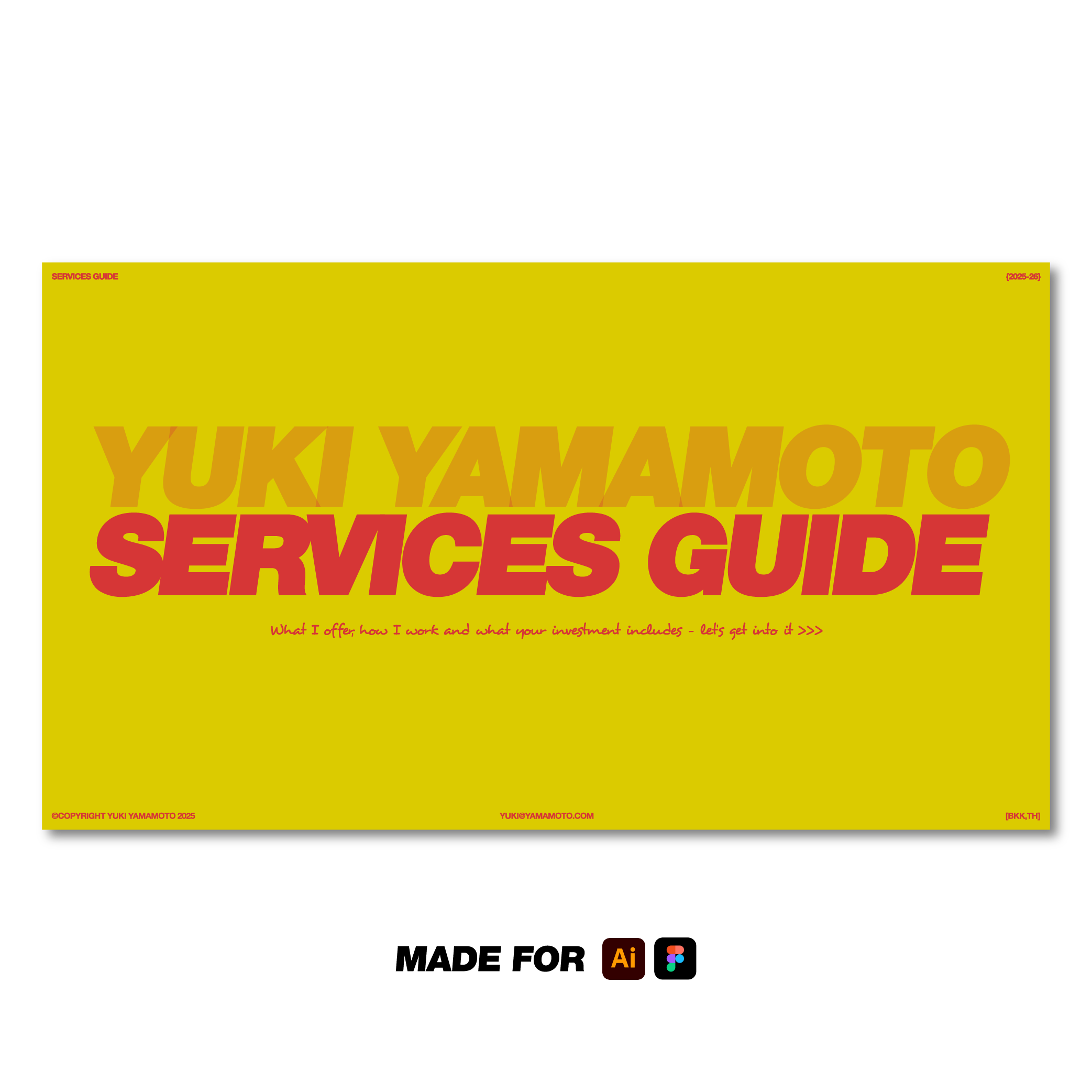 Services Guide Template | Yuki Yamamoto Collection