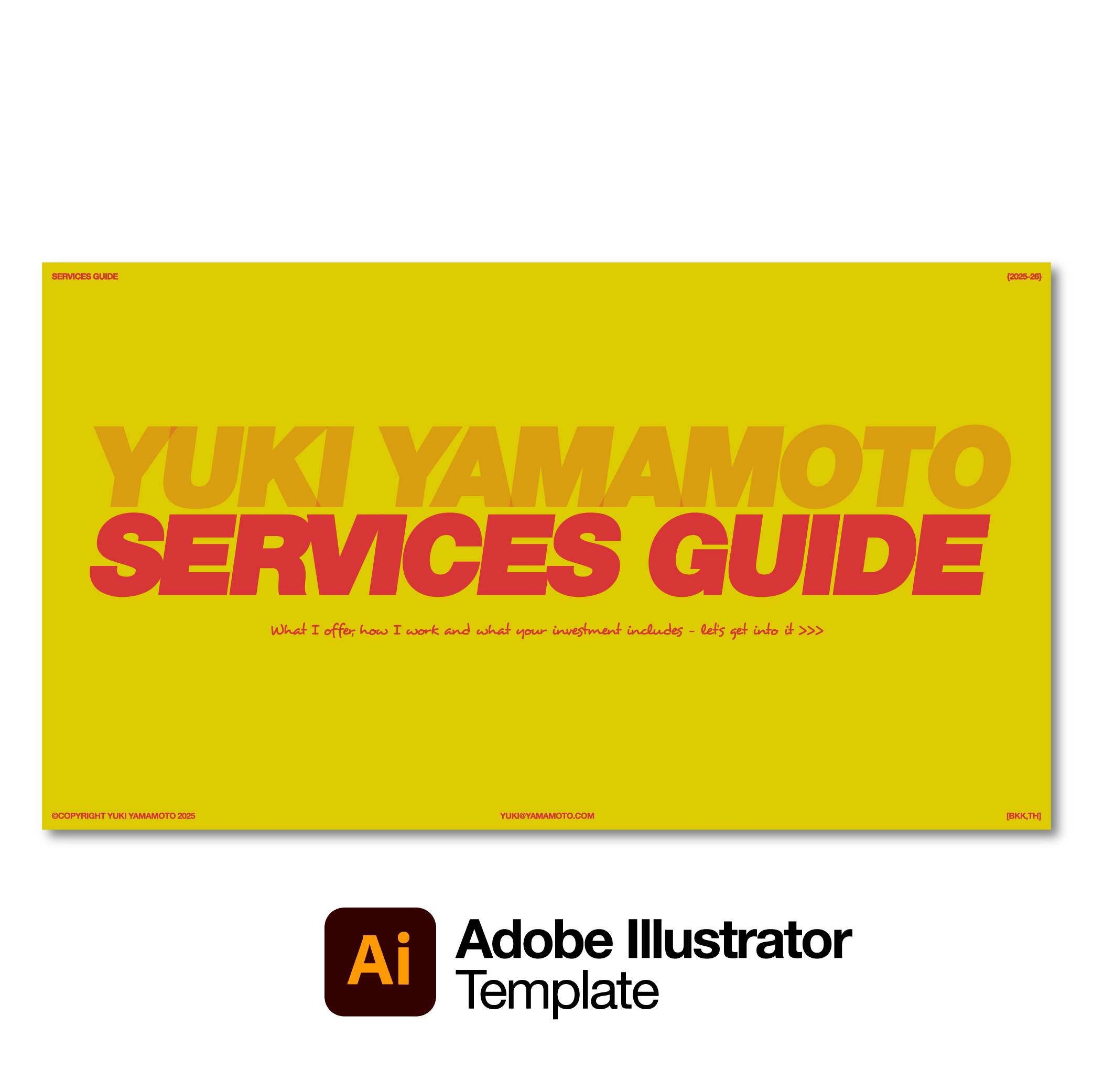 Services Guide Template | Yuki Yamamoto Collection