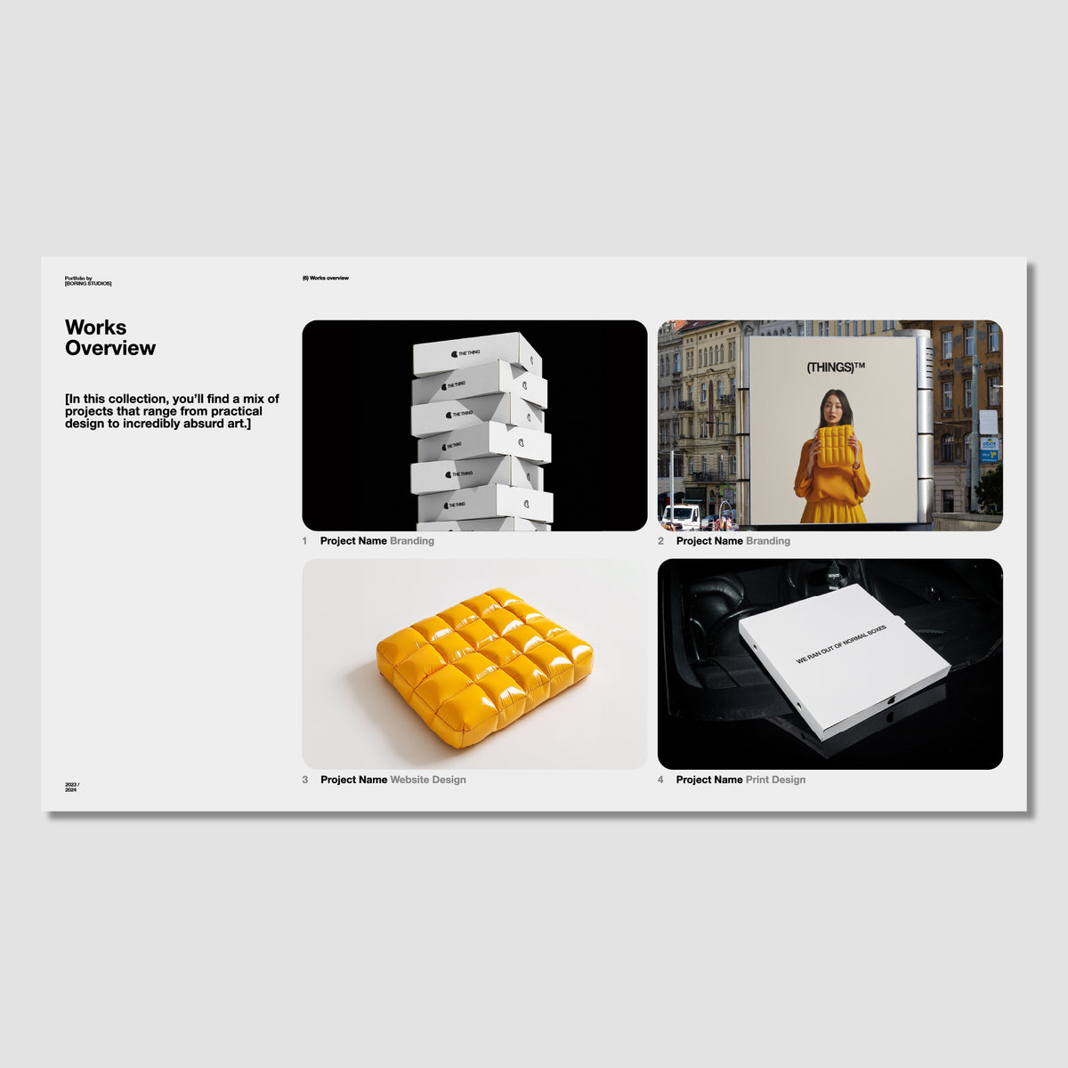 Portfolio Template | Visual Creatives Portfolio | Boring Studios