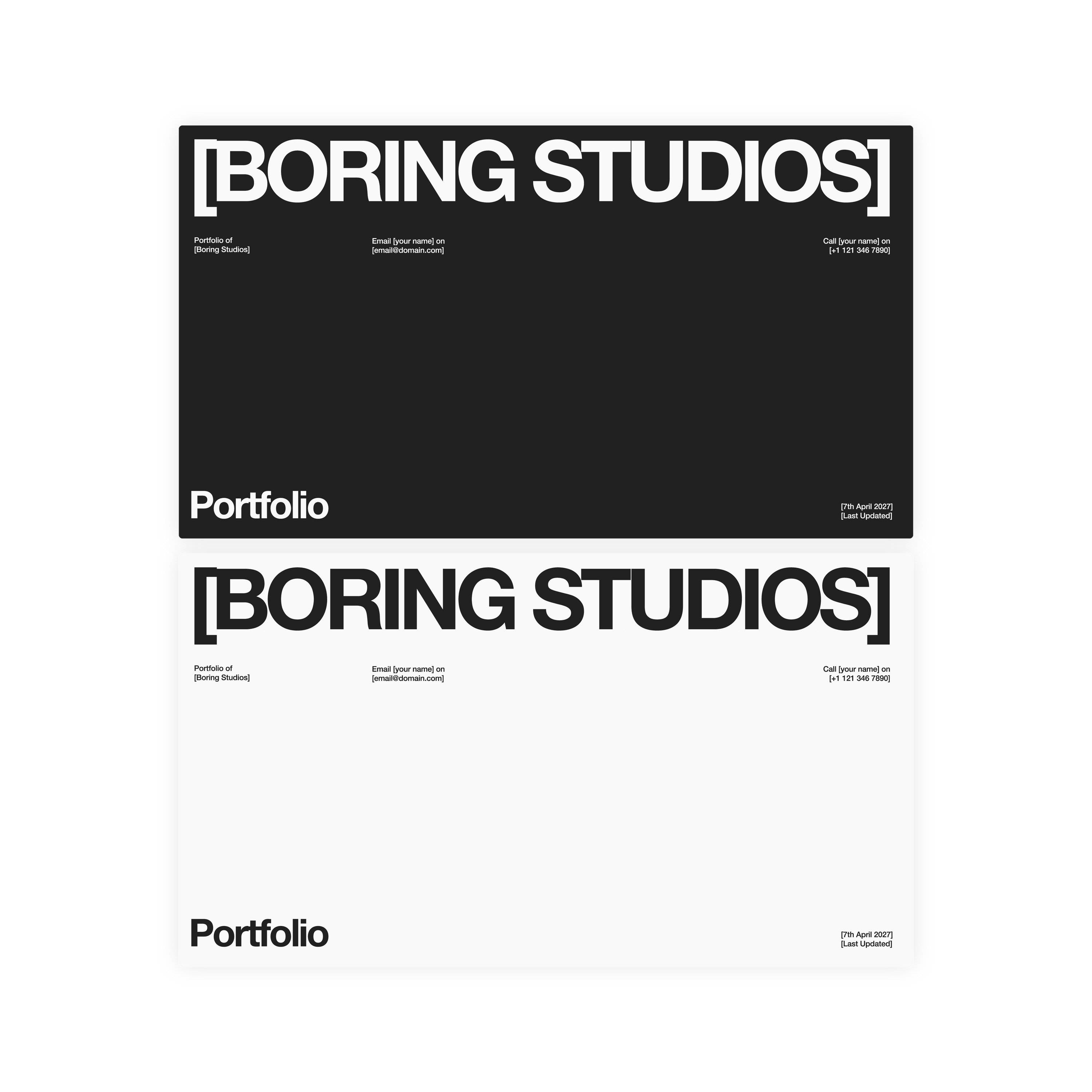 Portfolio Framework | Figma | 2026
