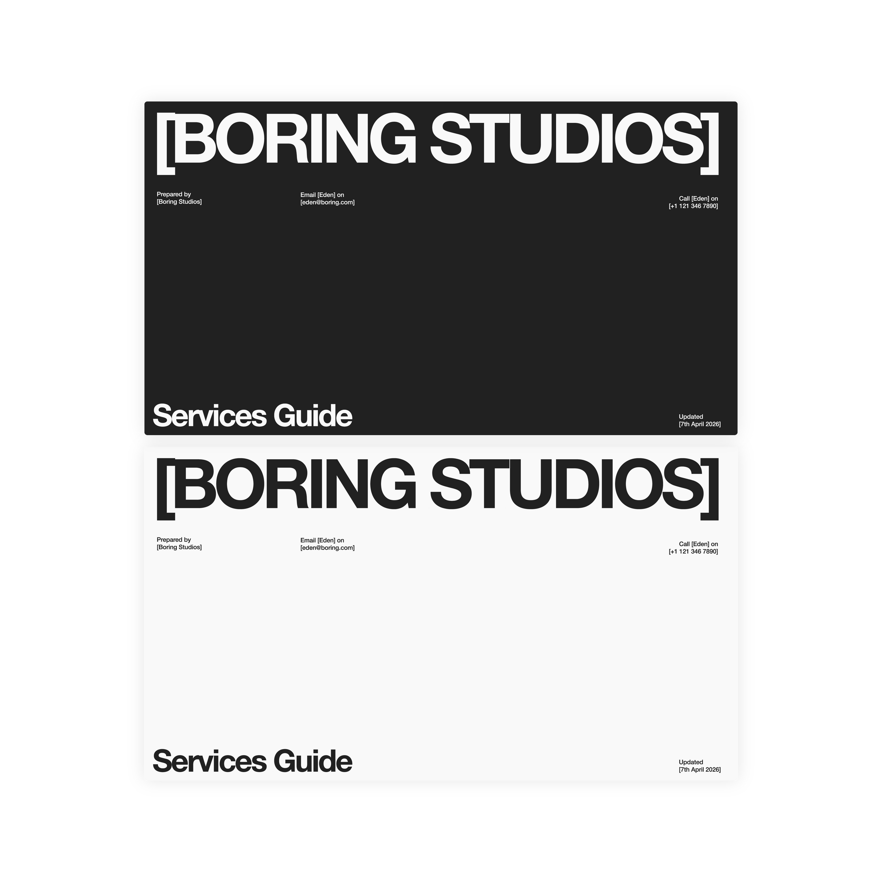 Services Guide Framework | Figma | 2026