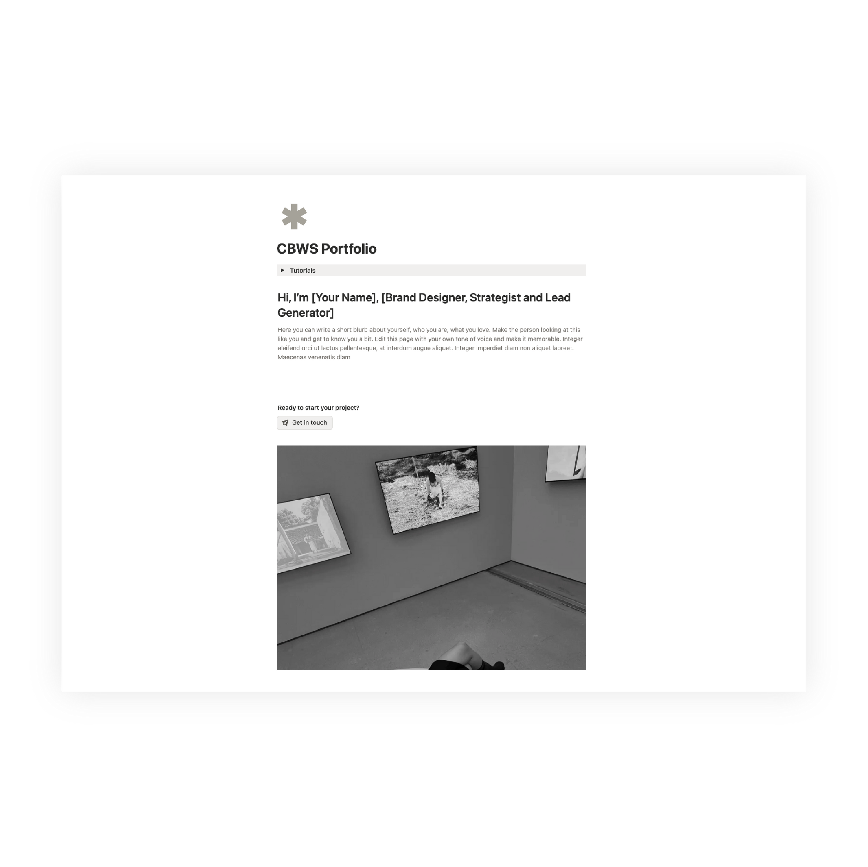 Workspace | Creative Business Operating System CBOS | Notion