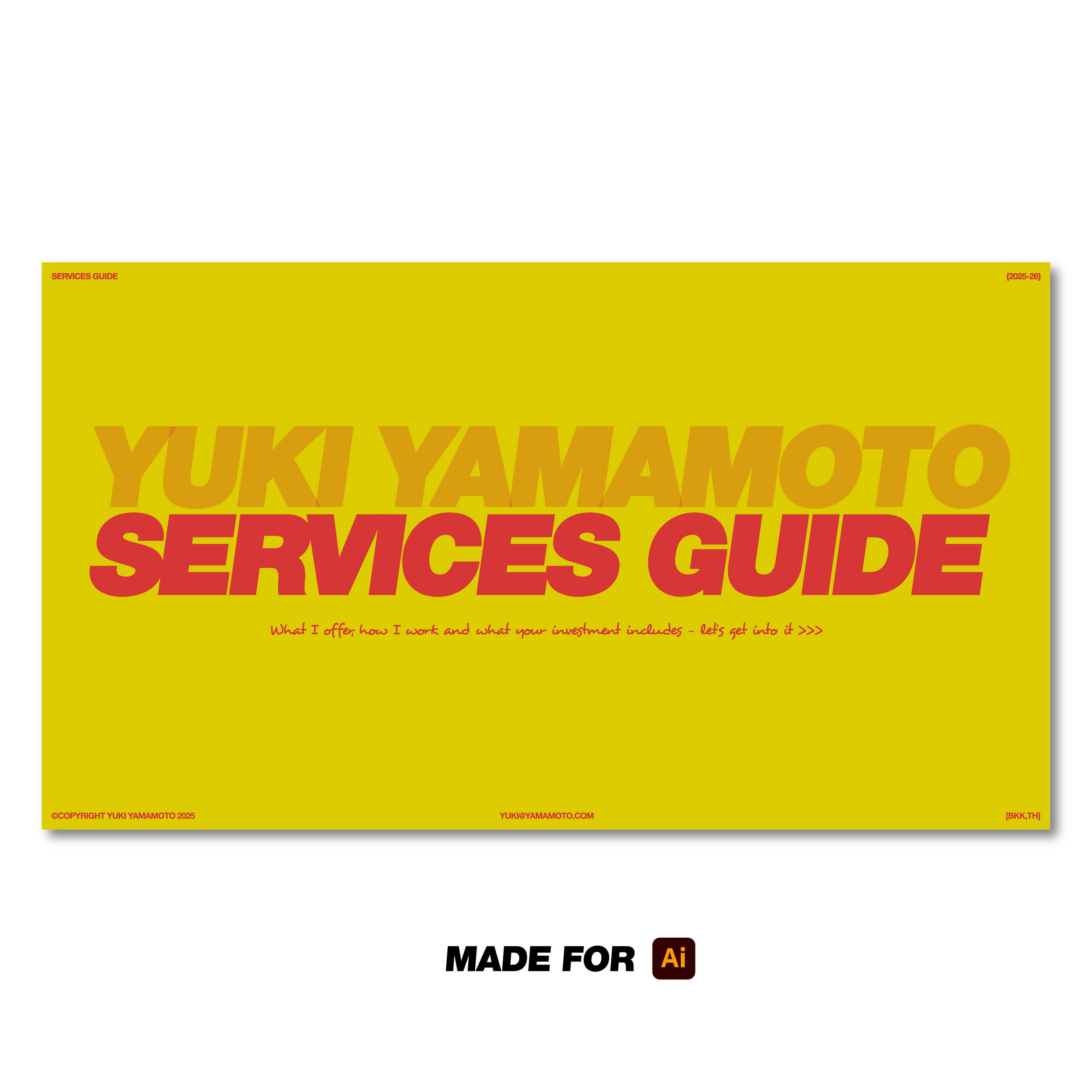 Services Guide Template | Yuki Yamamoto Collection