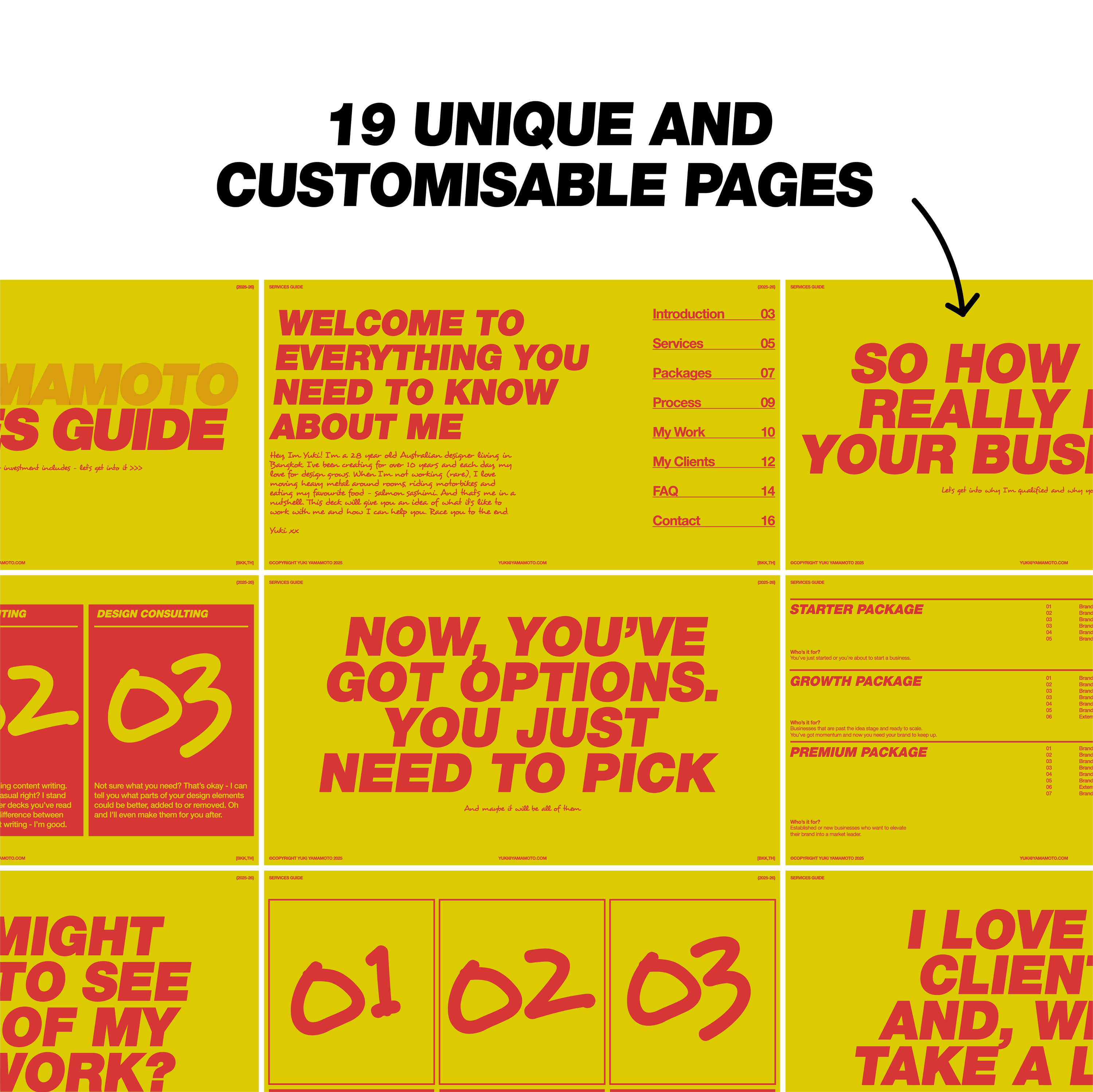 Services Guide Template | Yuki Yamamoto Collection