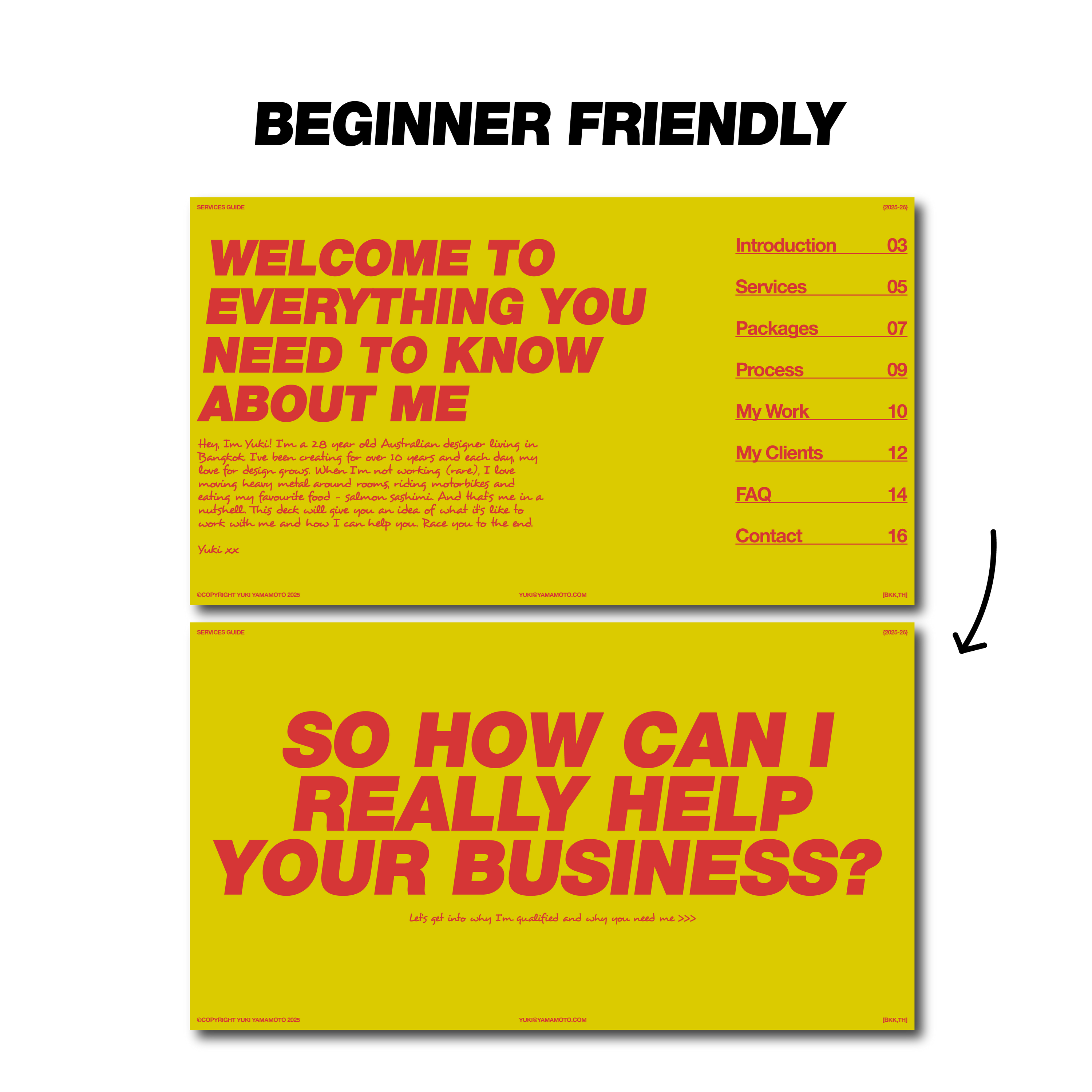 Services Guide Template | Yuki Yamamoto Collection