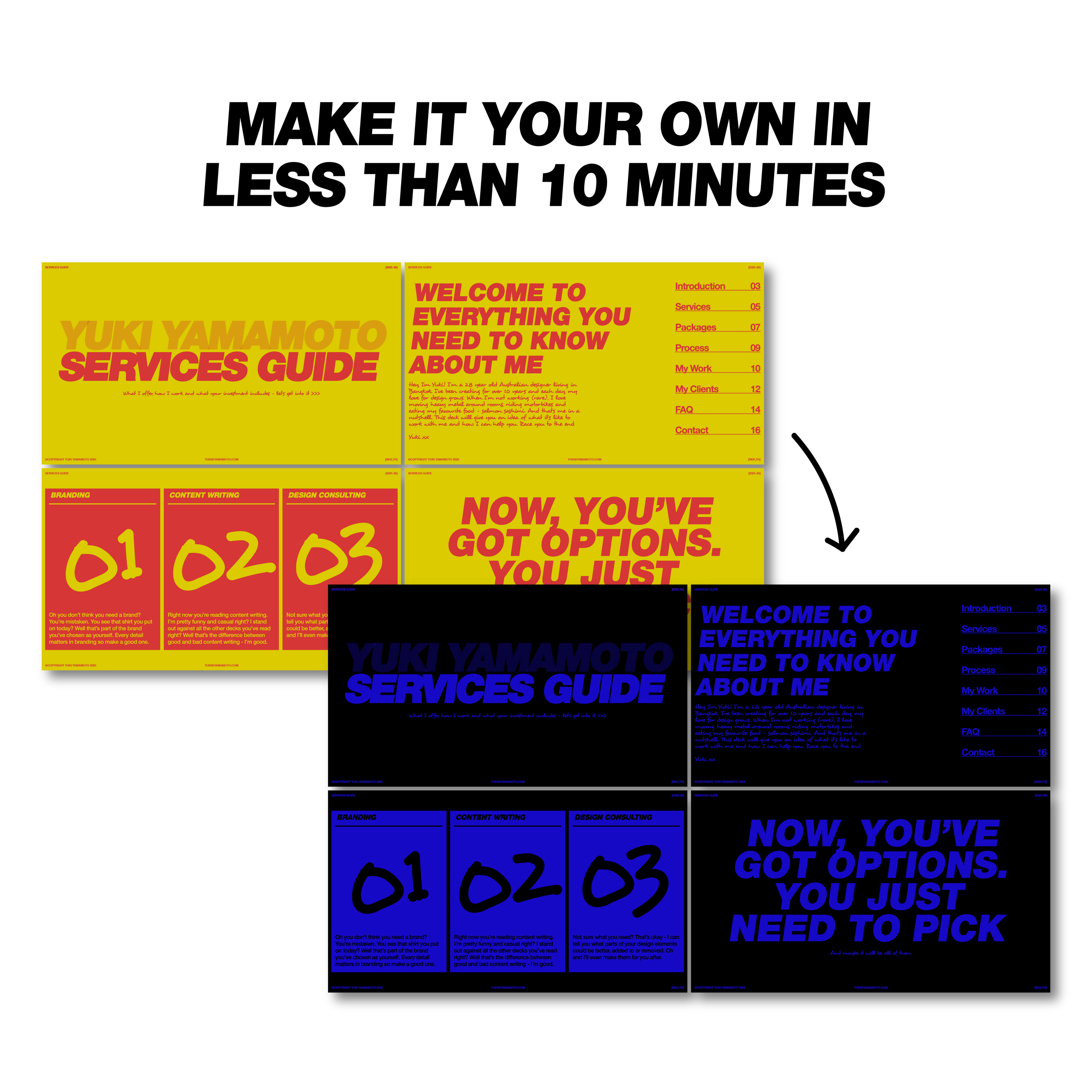 Services Guide Template | Yuki Yamamoto Collection