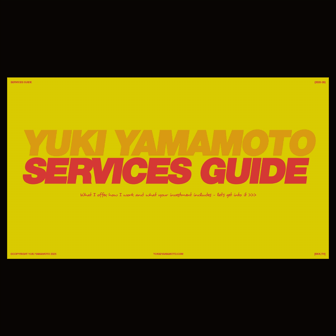 Services Guide Template | Yuki Yamamoto Collection